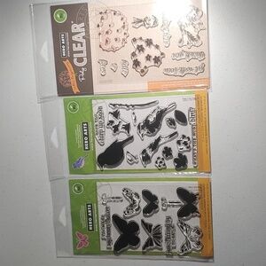 3 Hero Arts Clear Color Layering Stamp Sets  Butterflies, Bird & Branch, Bouquet
